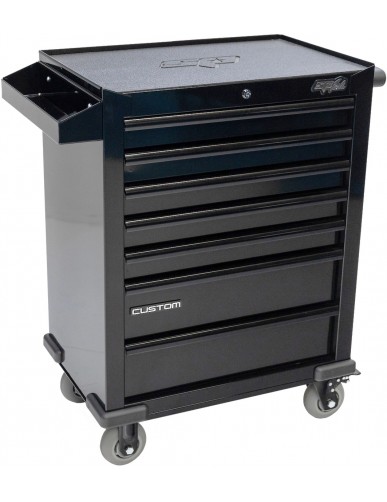 CUSTOM SERIES - ROLLER CABINET 7 DRAWERS - BLACK