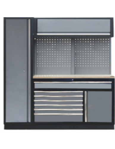 WORKSHOP SYSTEM 11PC WITH WOODEN WORKTOP