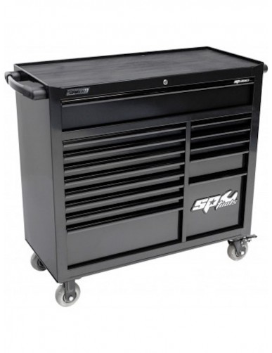 363 PC TOOLKIT IN CUSTOM SERIES ROLLER CAB 14 DRAWERS BLACK